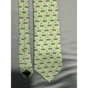 VINEYARD VINES CUSTOM WHITE HOUSE SILK TIE - GREEN